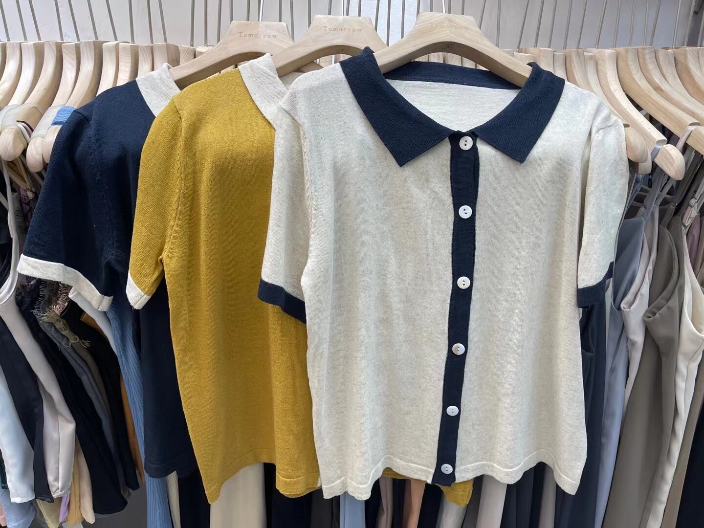 配色カーディガン　AJ2205-664