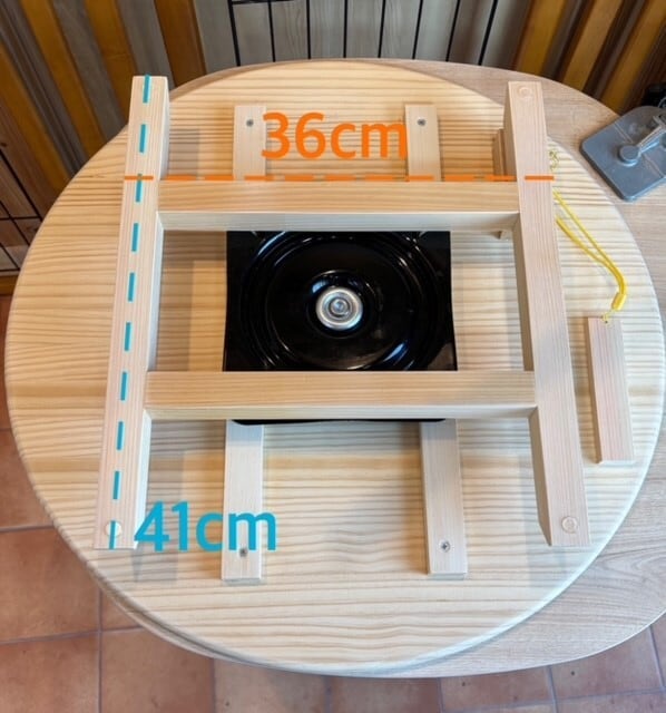 受注生産】ストッパー付き 手作り回転テーブル 直径58cm【送料込み