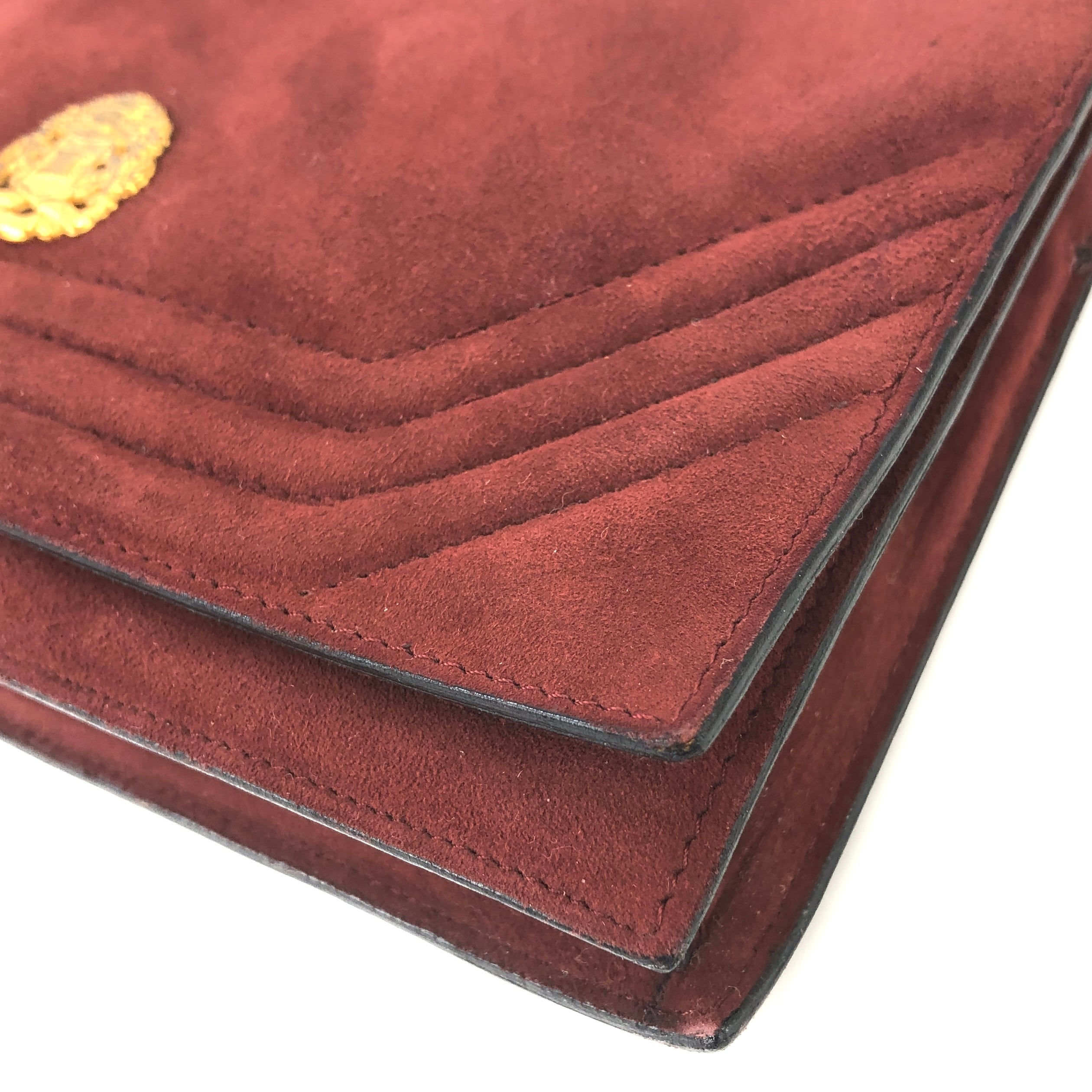 CELINE セリーヌ エンブレム ブラゾン スエード チェーン