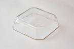 谷口嘉 Taniguchi Yoshimi - 金縁隅切盆 glass tray
