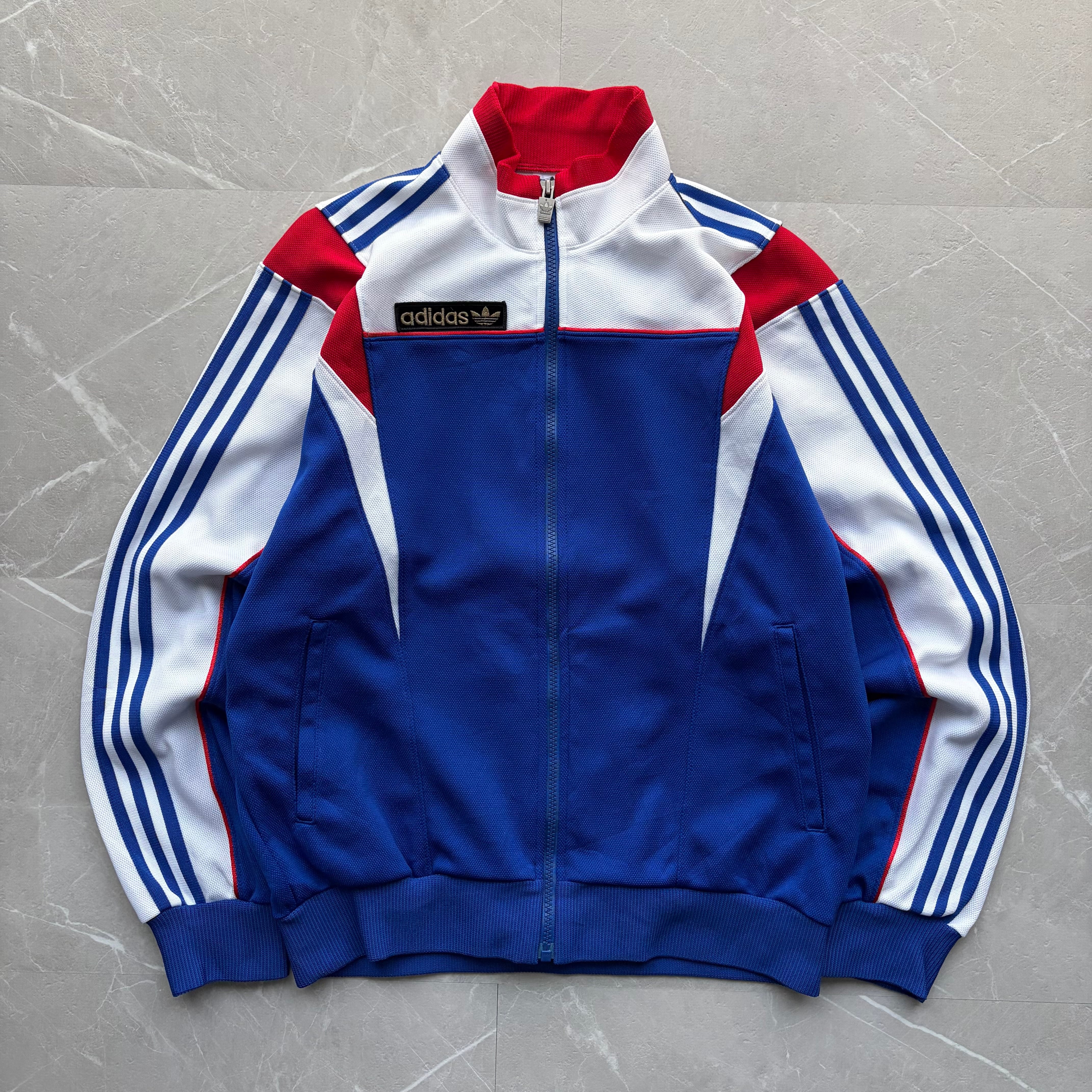 90’s アディダス　トレフォイル×チェコ　ジャージ 90's アディダス トレフォイル×チェコ国旗 刺繍ロゴ ジャージ トラック