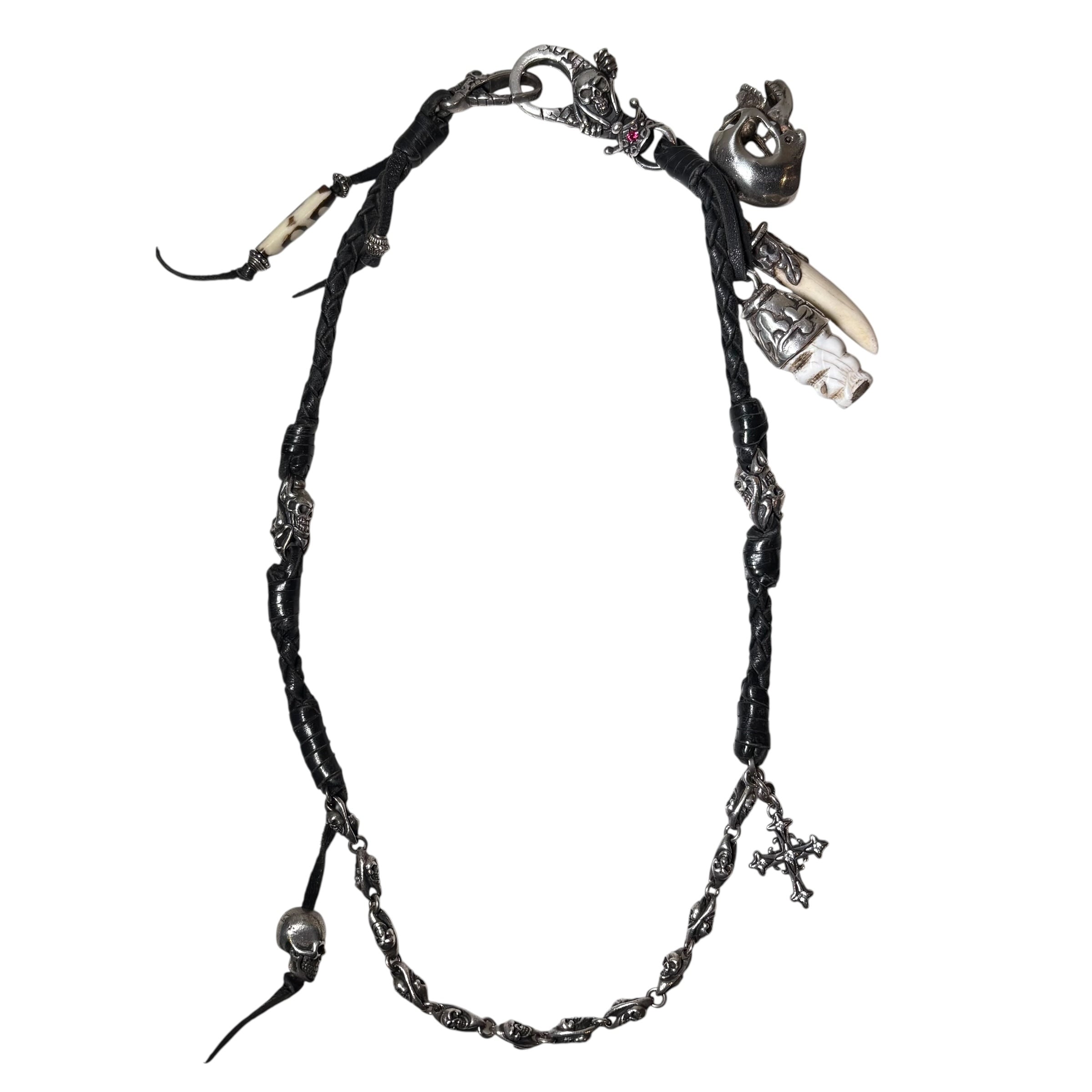 ROBERT WARNER leather × silver chain | NOIR ONLINE