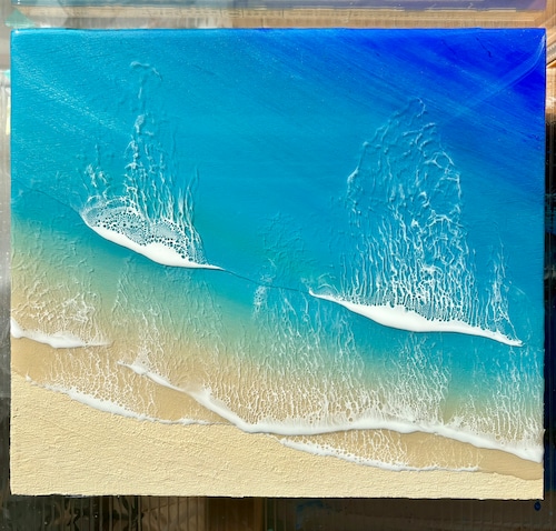 オーシャンレジンアートパネル 31㎝×28㎝