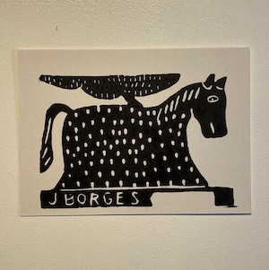 J.BORGES ジョタ・ボルジェス ミニ版画　【馬】