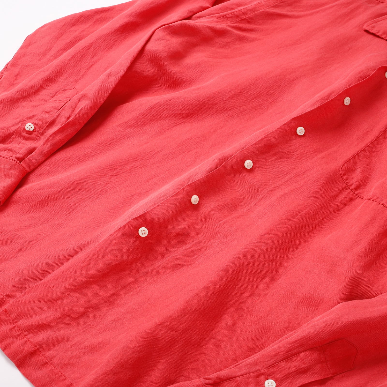 極美品】90s Ralph Lauren special linen silk open collar shirt