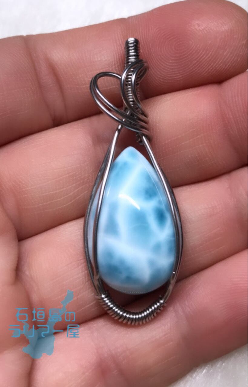 ラリマー ワイヤージュエリー トップ W-1 silver925 ドミニカ共和国