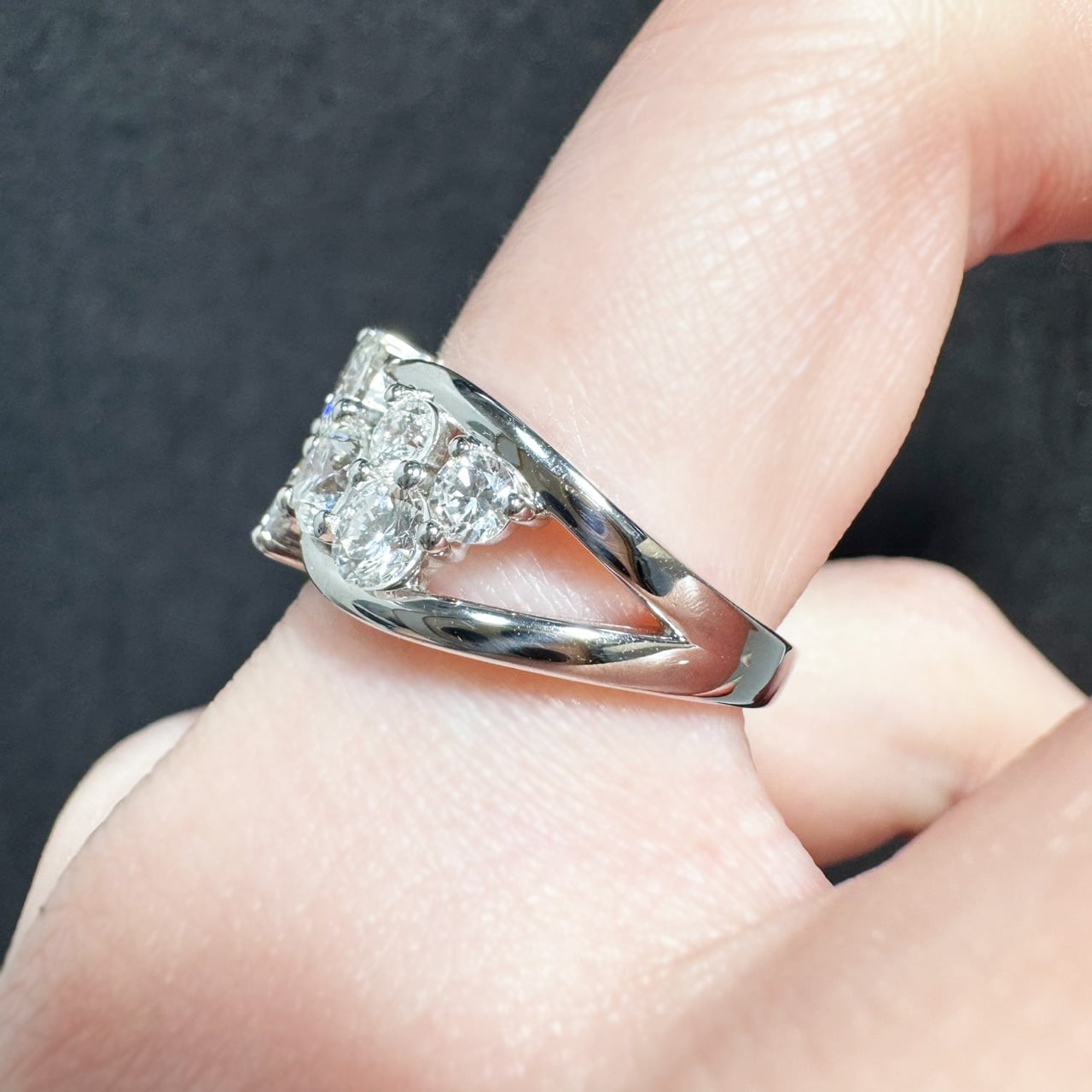 Pt900 2.025ct ダイヤモンド クラスター リング | カオキ | 日本最大級