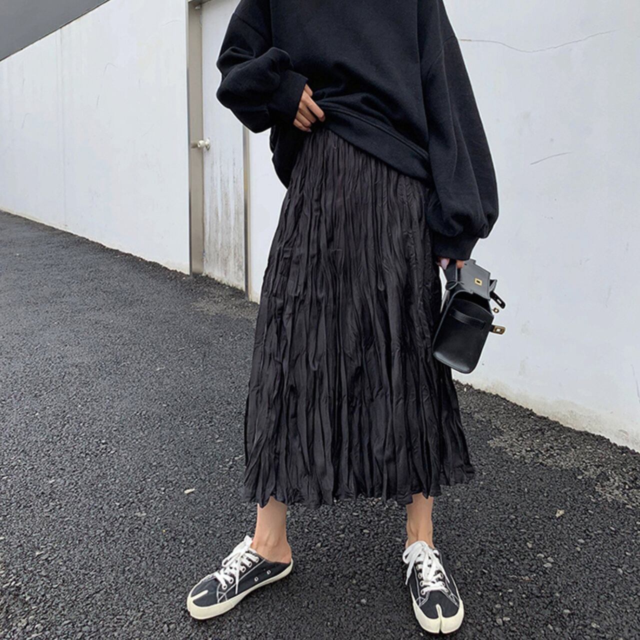 ワッシャープリーツスカート a0042