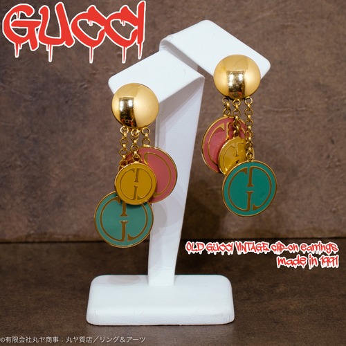 オールドグッチ:1991年製ヴィンテージGPサークルデザインイヤリング/OLD GUCCI VINTAGE  clip-on earrings made in 1991