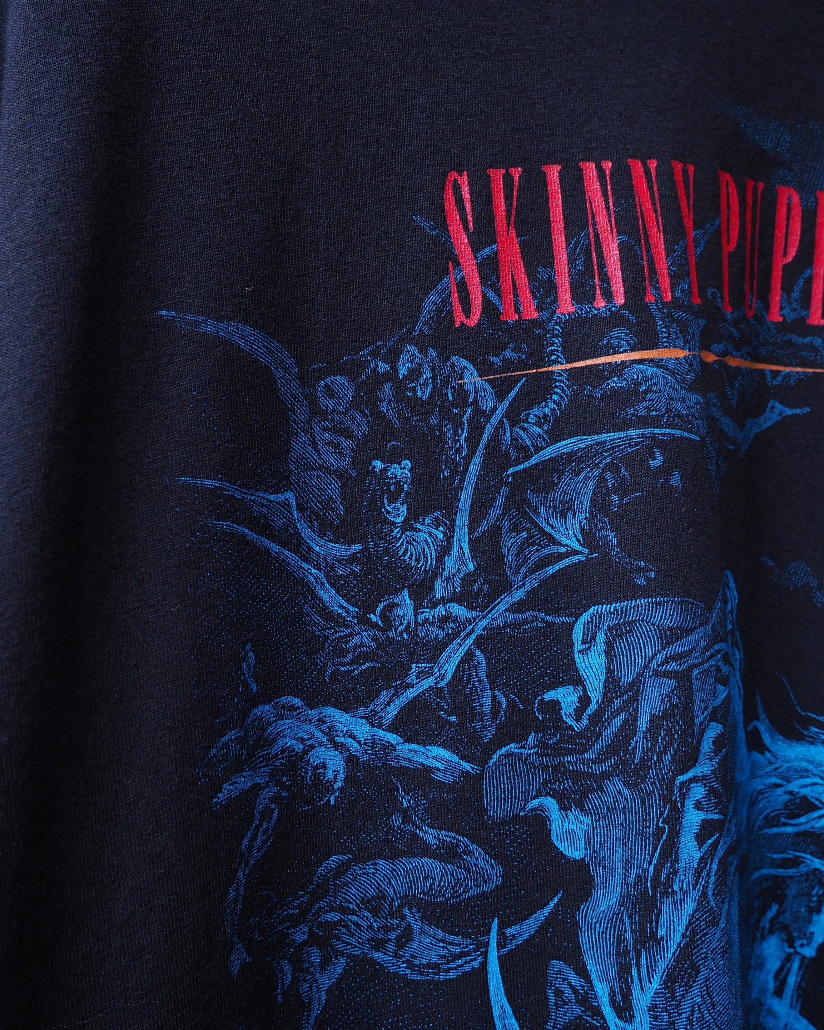 1990 - 00s ” SKINNY PUPPY - Chainsaw ” Graphic printed SS Tee