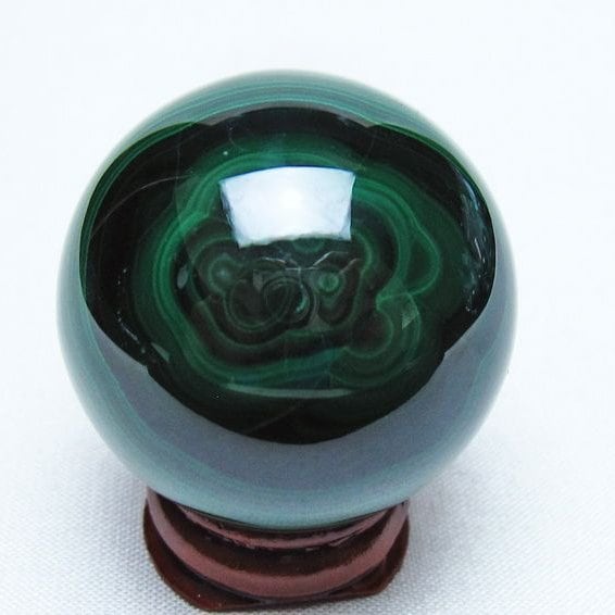マラカイト 丸玉 38mm スフィア 置物 一点物 141-8345