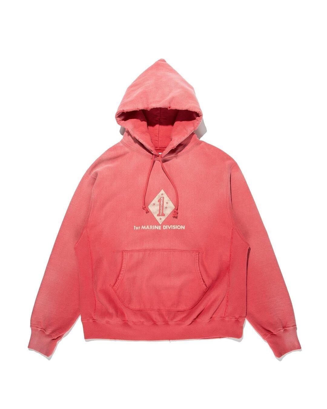 BOWWOW "1ST MARINE DIVISION HOODIE AGEING"