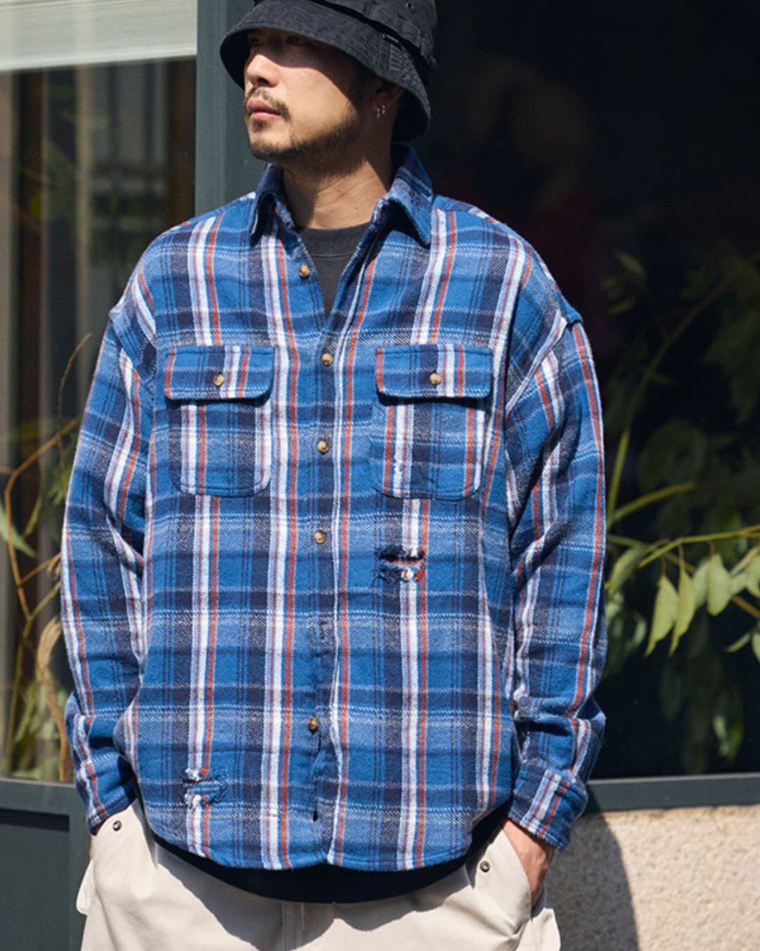 Oversized Checkered Flannel Shirt x00220 | XPOSE