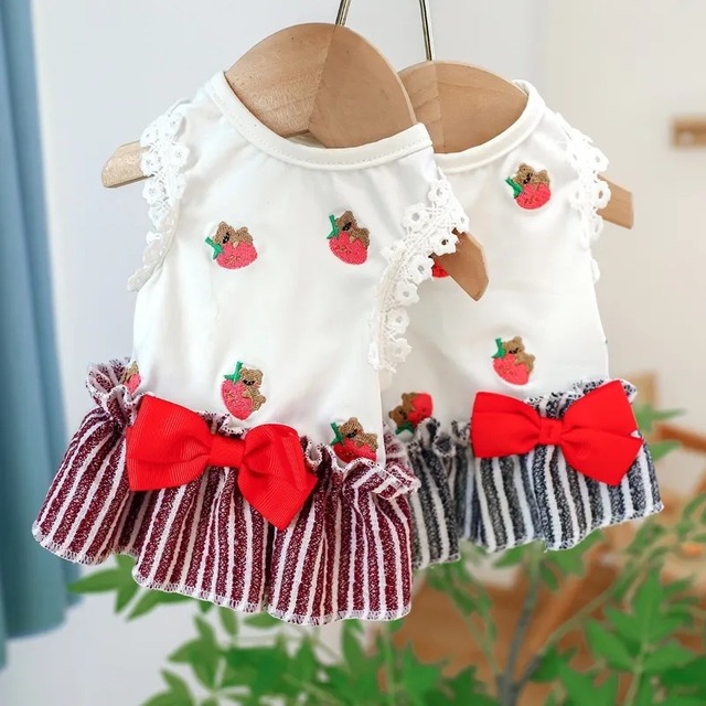 【予約】cute bear strawberry dress