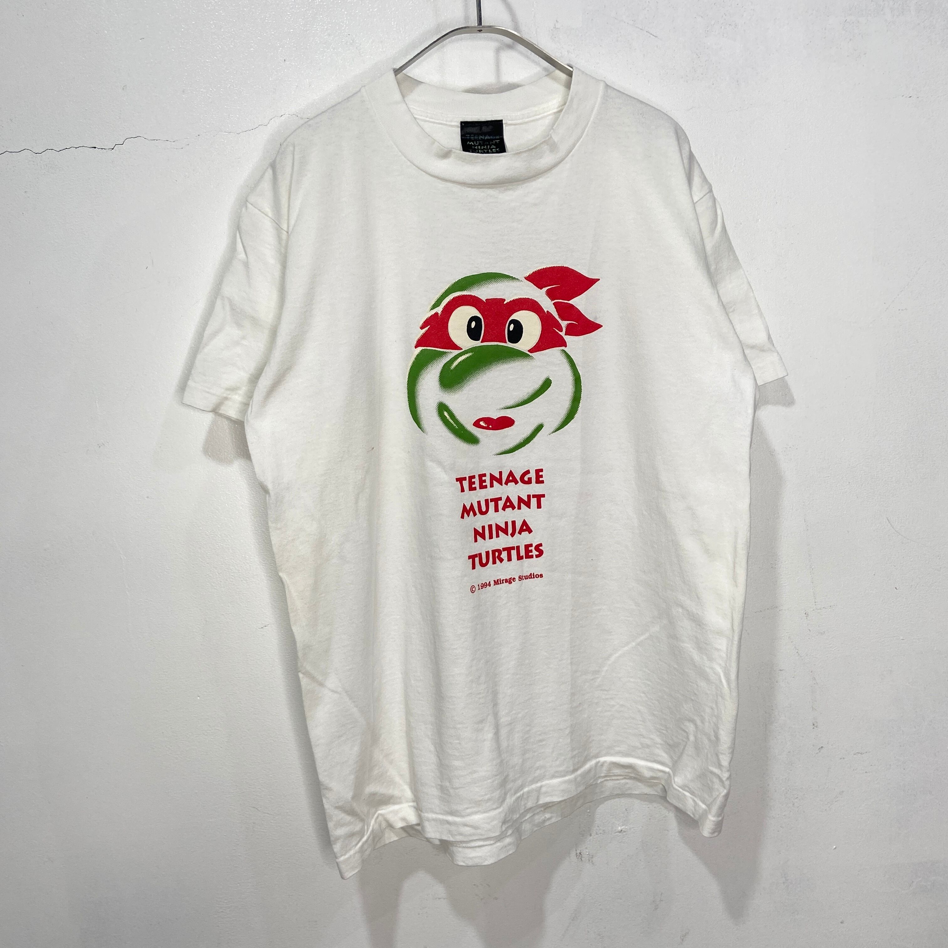 90s USA製 ミュータントタートルズ キャラTシャツ アメコミ 白 L 