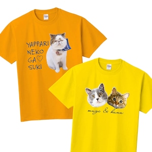 猫さん写真で作るカラーＴシャツ（猫 ネコ ねこ 愛猫写真で♪）