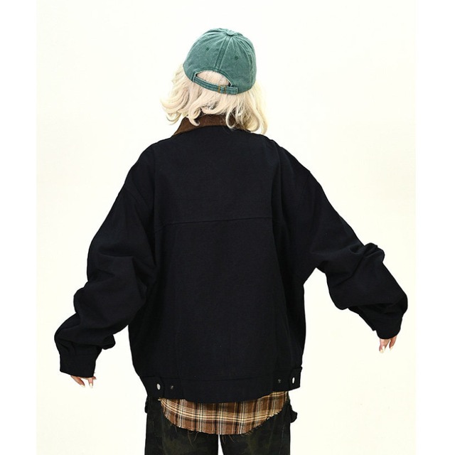 corduroy color lettering jacket　コーデュロイカラーレタリングジャケット　J1673