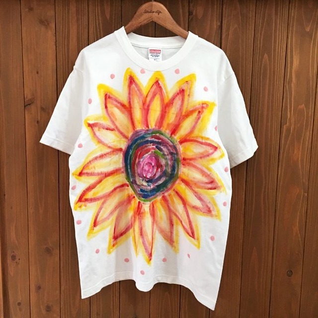 Tシャツ「 HIMAWARI 」全面に大きな向日葵をデザインした夏Tシャツ！【受注制作】