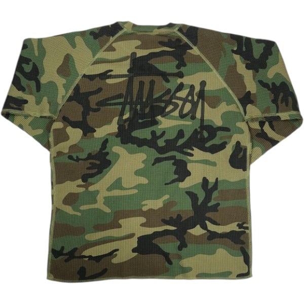 Size【L】 STUSSY ステューシー BASIC STUSSY THERMAL WOODLAND CAMO