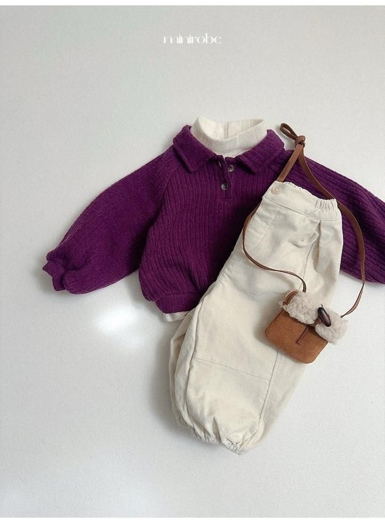 〖取寄〗韓国子供服 / 26winter / minirobe / ボーイカラートレーナー / キッズ *S~XL*