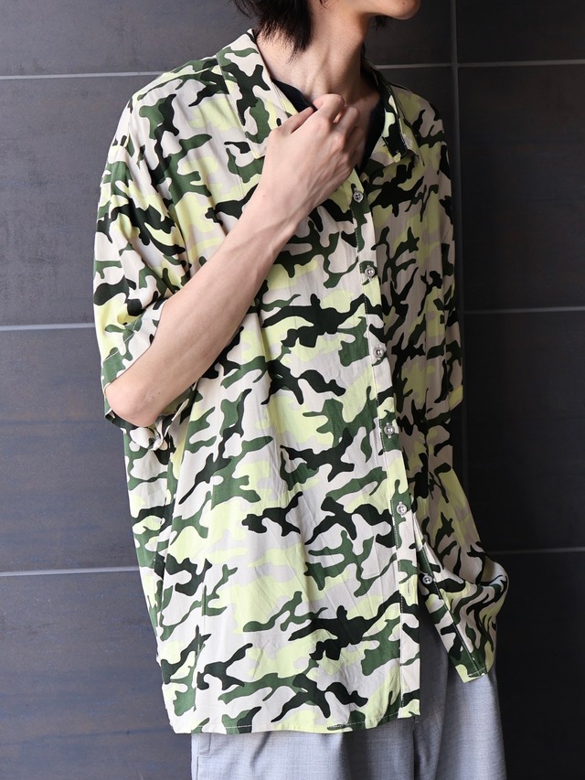 camouflage over shirt
