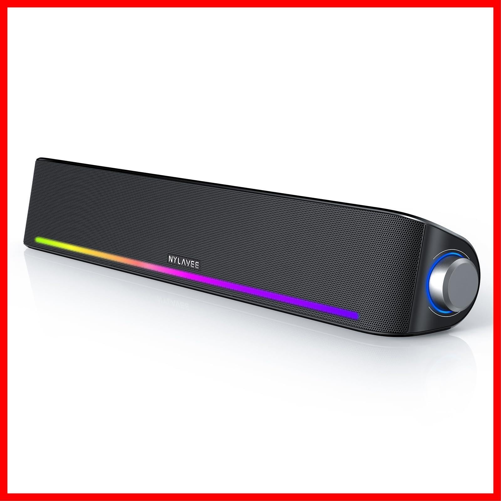 Nylavee PCスピーカー サウンドバー Bluetooth ストア & AUX接続 六