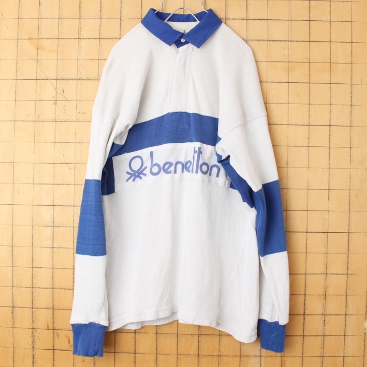 【イタリア製】80s 90s BENETTON ボーダー 鹿子 tシャツ ユーロ-