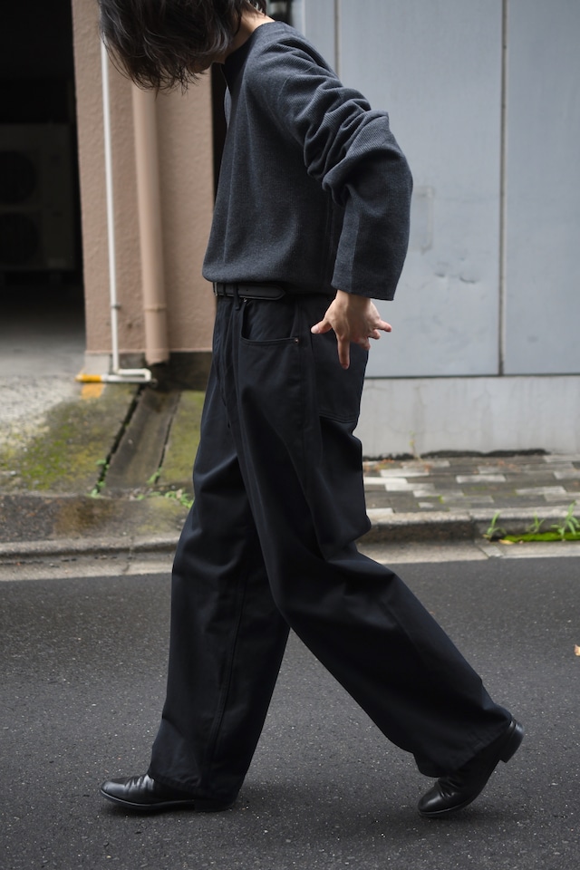 CIOTA / Cotton Twill Football Oval 5 Pocket Pants (Black)