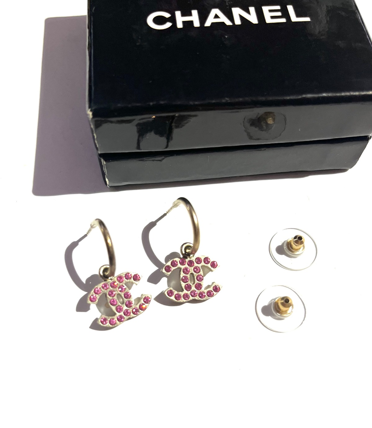SALE【CHANEL 】シャネルVINTAGE CHANEL ストーン ×ココマーク ピアス 