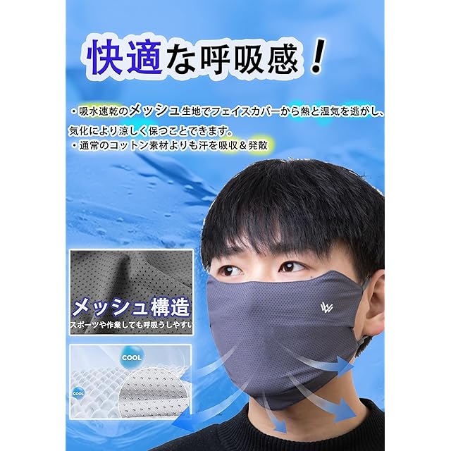 新品】 [LAAVVA] UVカットスポーツマスク フェイスカバー 夏用