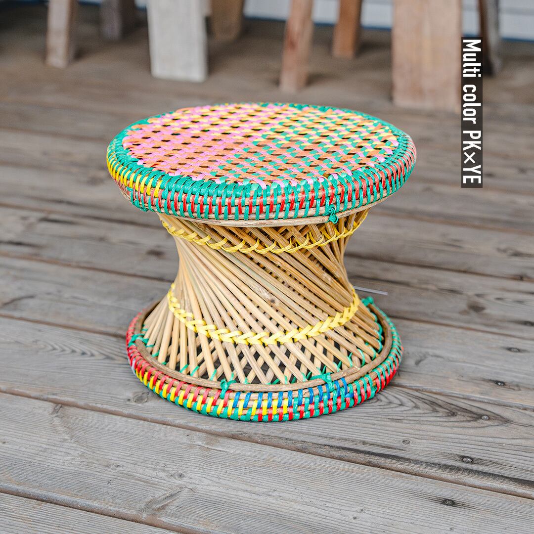 スツール Rainbow yao／プラスチックテープ・スツール（S）｜Plastictape Stool S