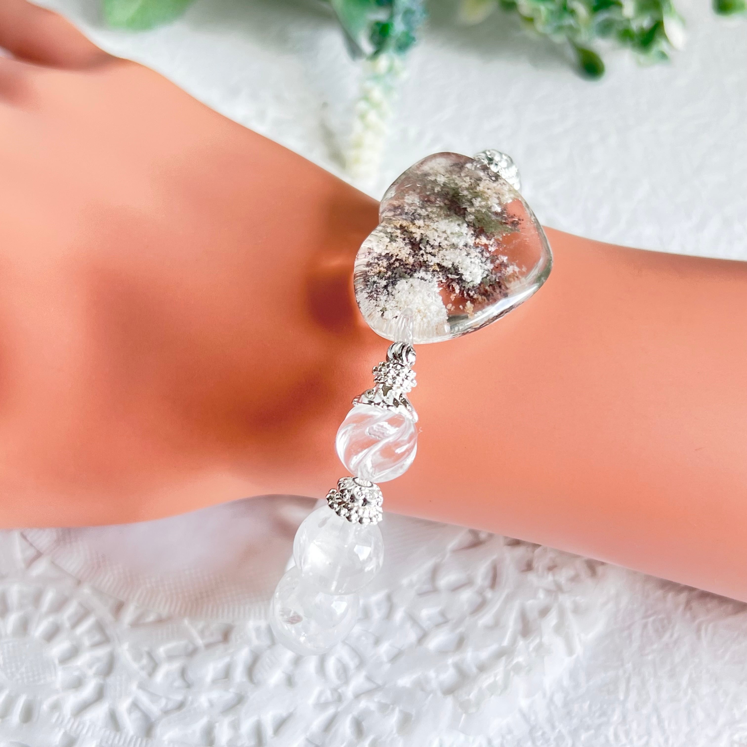 アラシャン瑪瑙 月ブレスレット☾·̩͙⋆】天然石 パワーストーン | 癒し