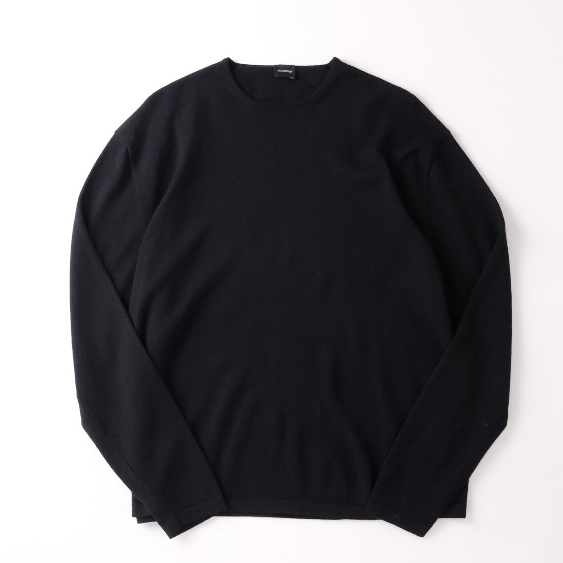 未使用】JIL SANDER wool knit sweater size50 made in Itary Black ...