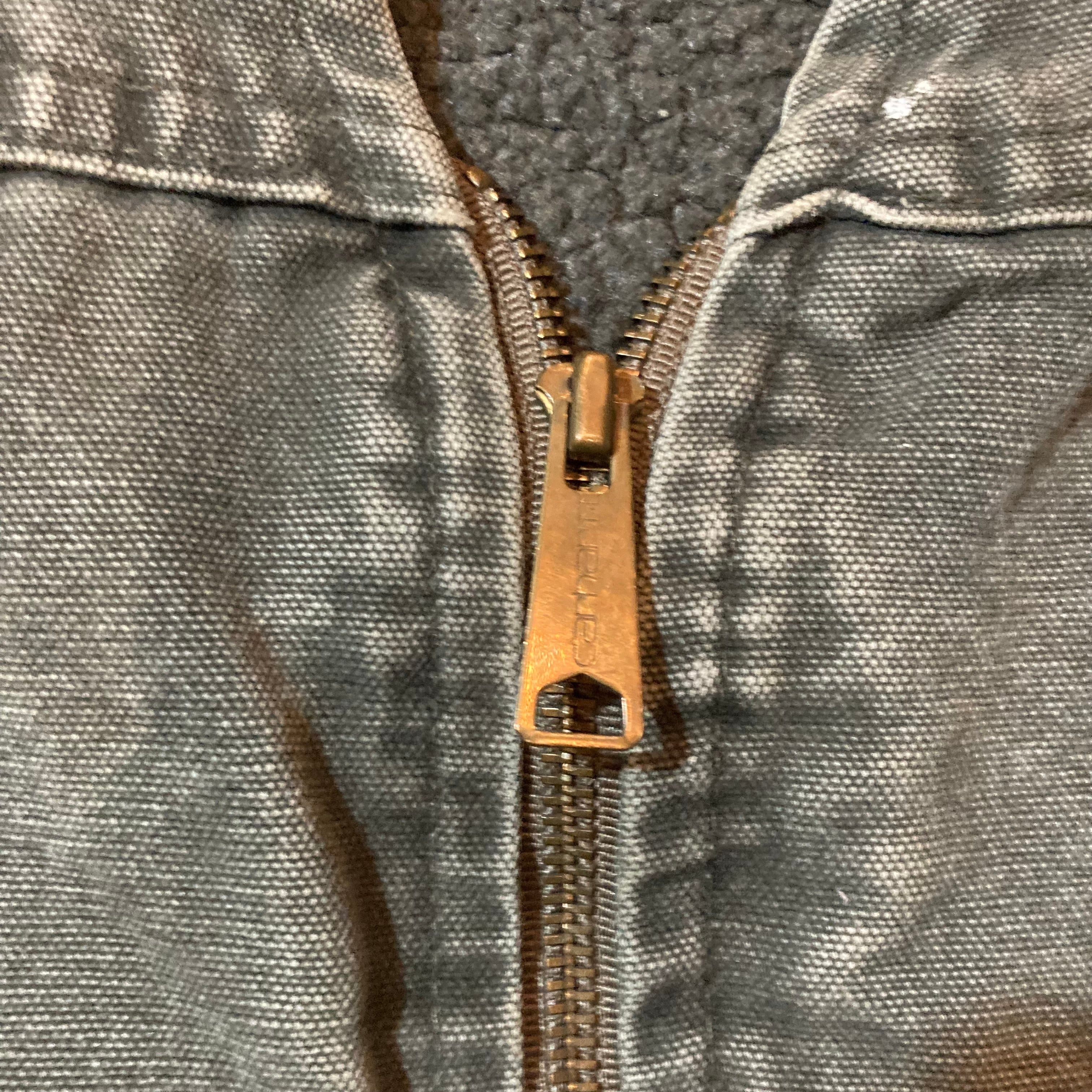 E270】carhartt duck vest mos green made in USA/ カーハート ダック