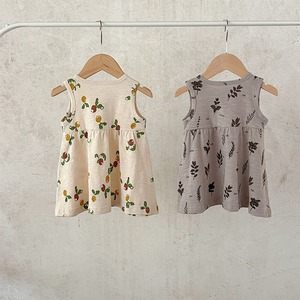 【BABY&KID】夏作小花柄ノースリーブAラインワンピース
