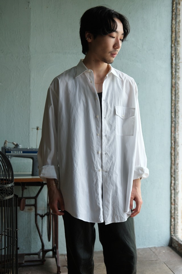 Utah／80-90's "GIORGIO ARMANI" flap pocket dress shirt