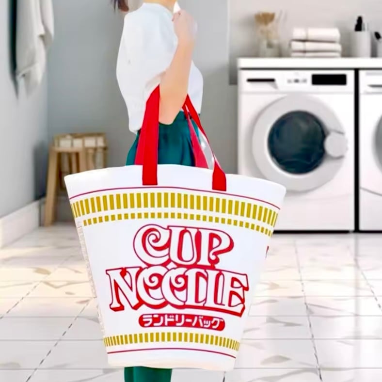 大容量62L カップヌードル ランドリーバッグ ランドリーバスケット