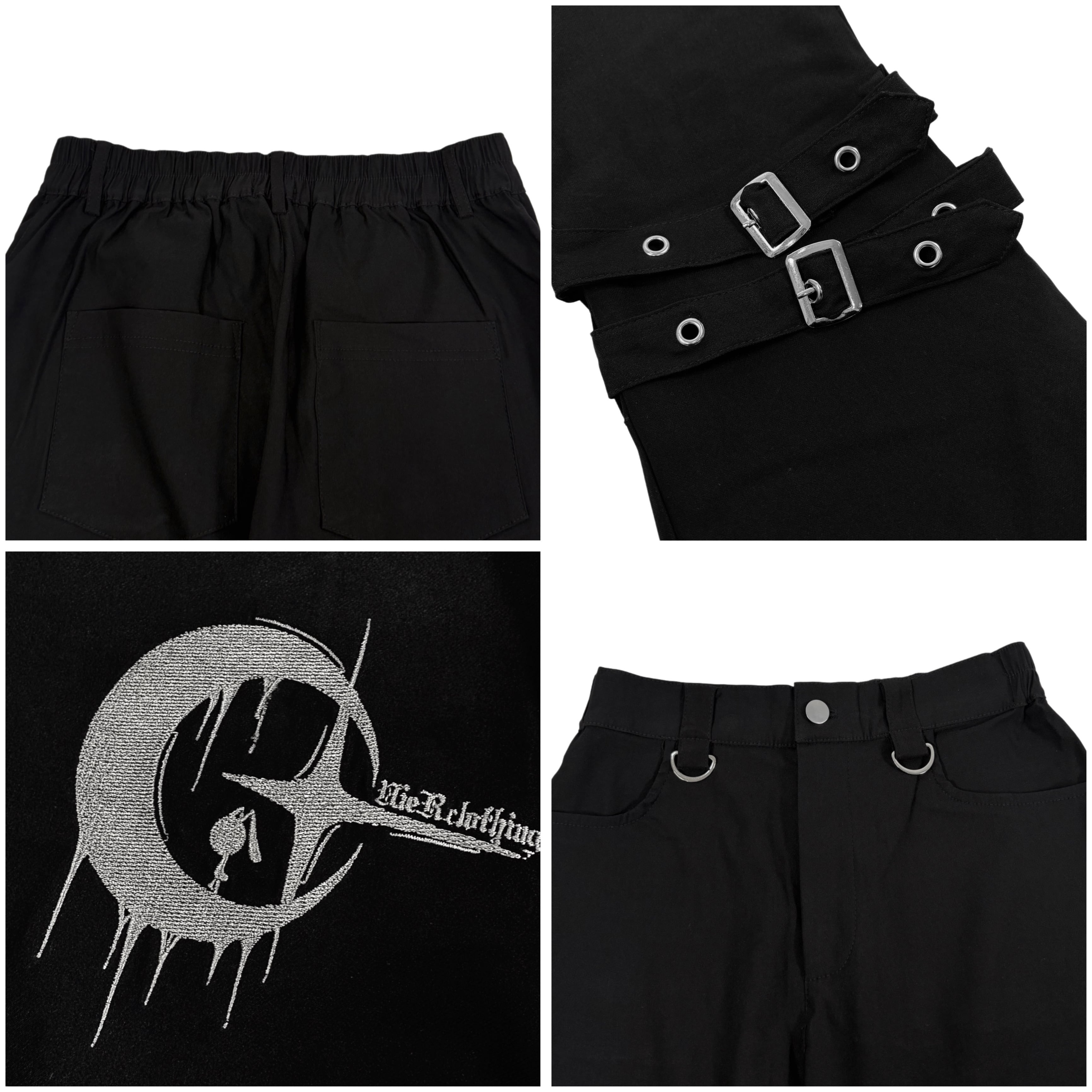 ベルトストラップ付き美脚BLACKフレアパンツ | NIER CLOTHING