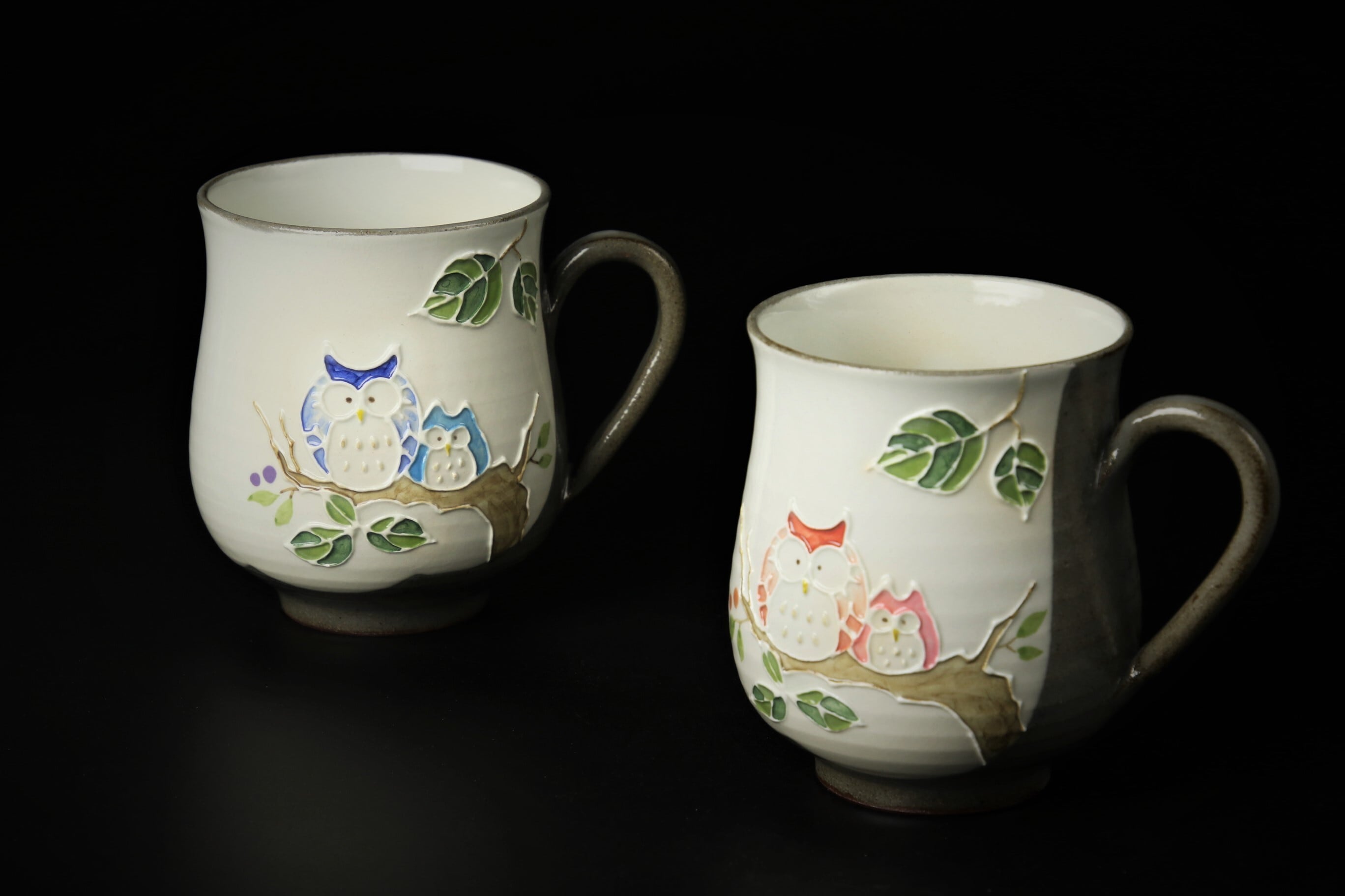 917>一珍親子ふくろうマグ 清水焼 | 陶香堂オンラインストア