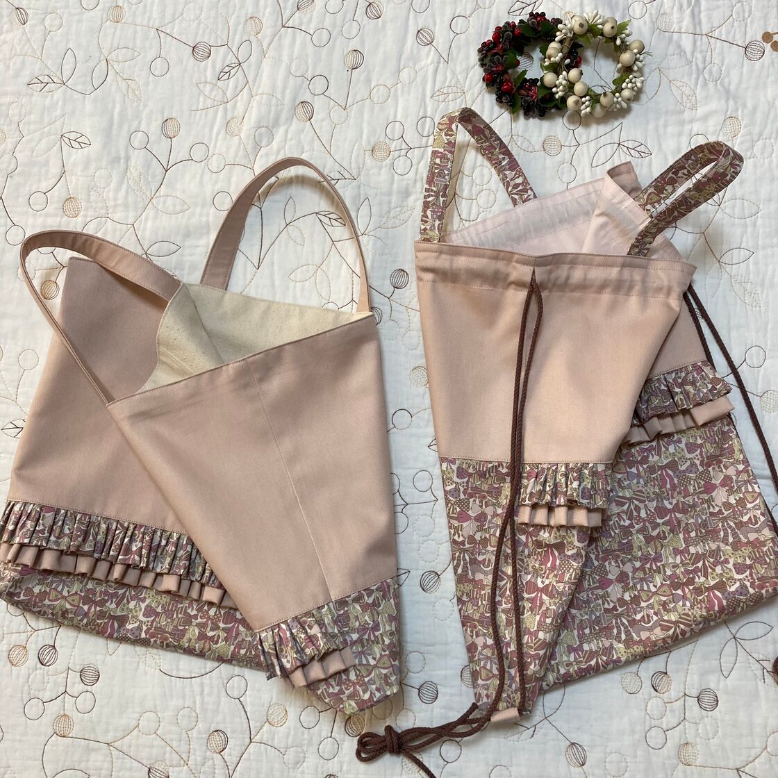 リバティ ジェニーズリボンズ レッスンバッグ ナップサック 入学グッズ  