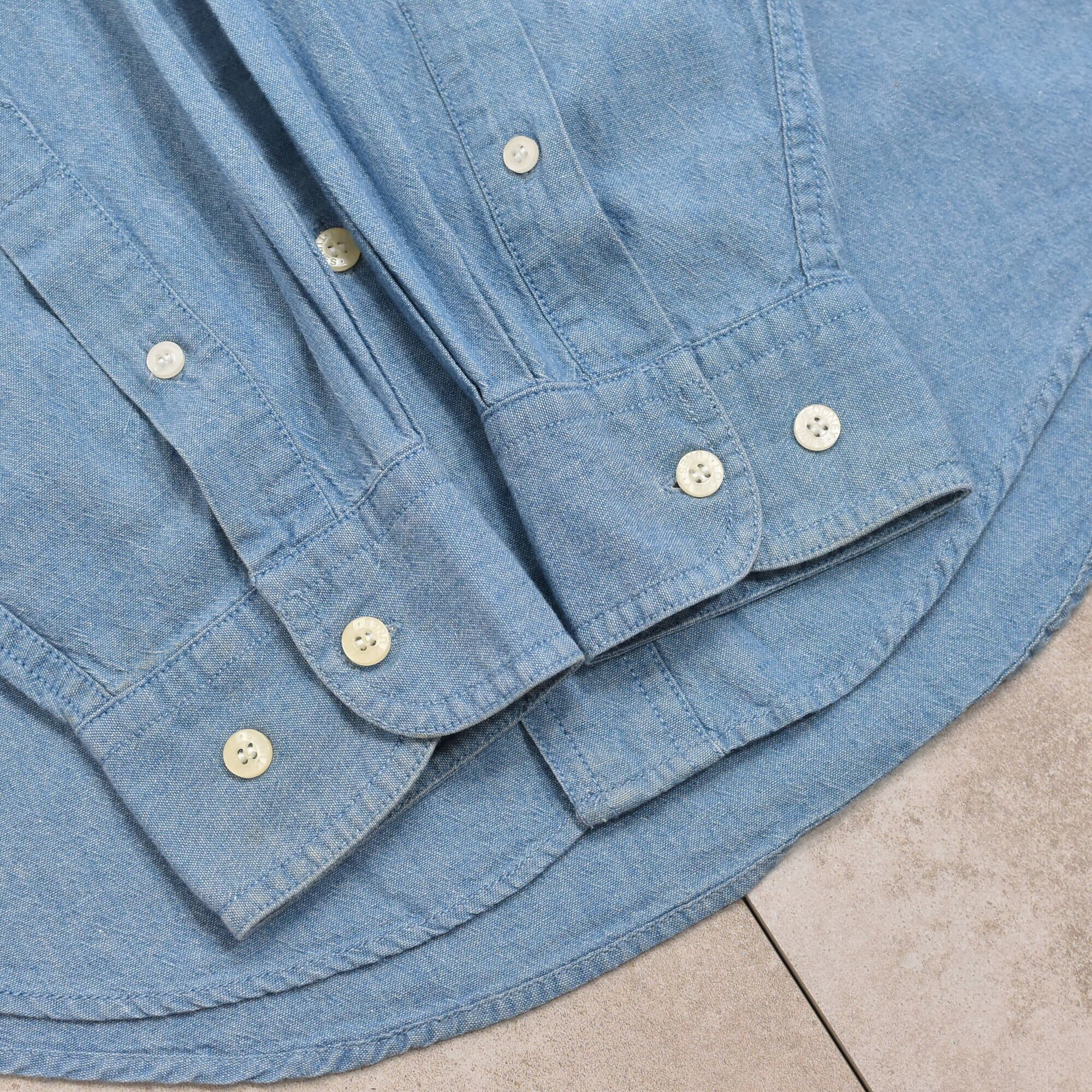 90s LOONEY TUNES Bugs Bunny embroidery chambray shirt | 古着屋
