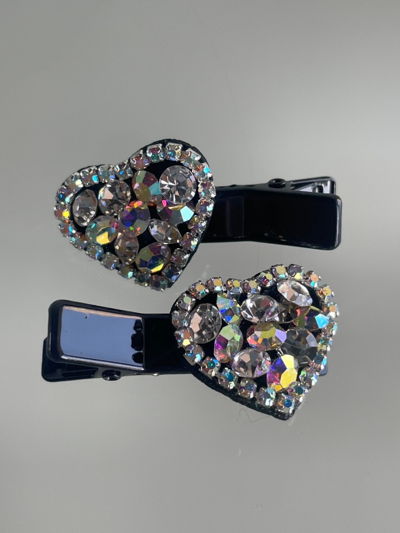 ビジューミニハートクリップ(2個セット)