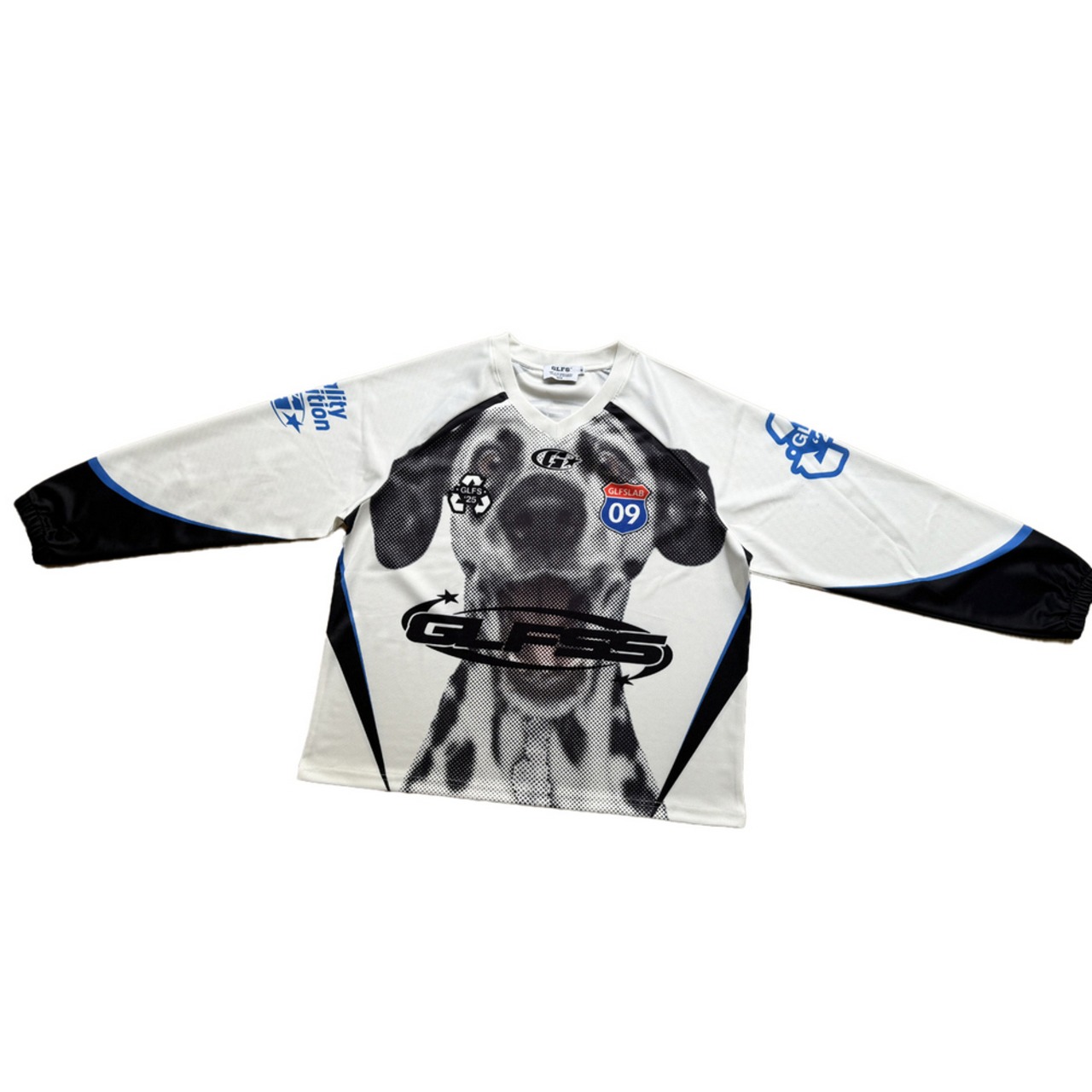 ストリート GLFSパピーVネックメッシュ ロングTシャツ T1804