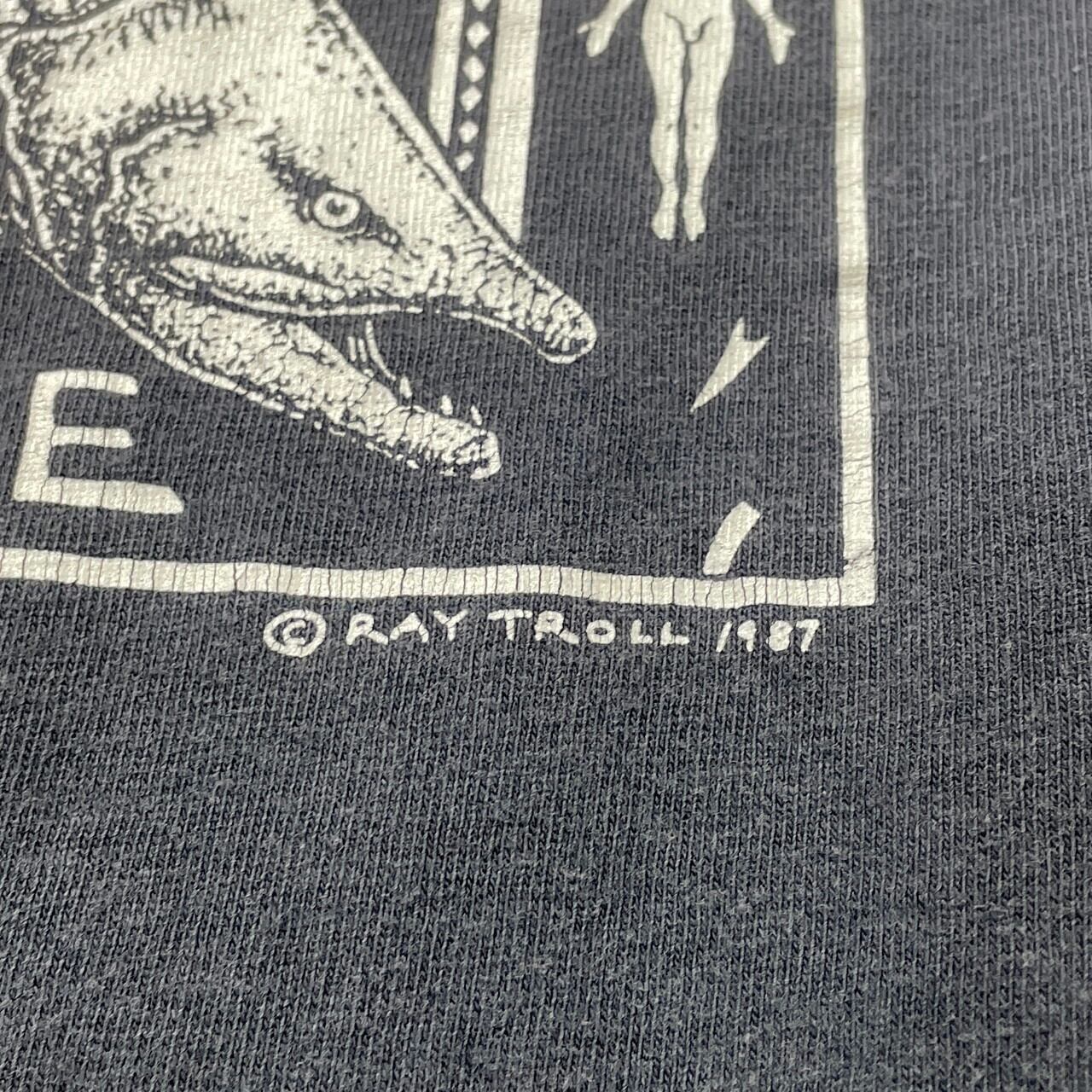 80年代 USA製 Ray Troll アート プリント Tシャツ メンズXL 古着 80s