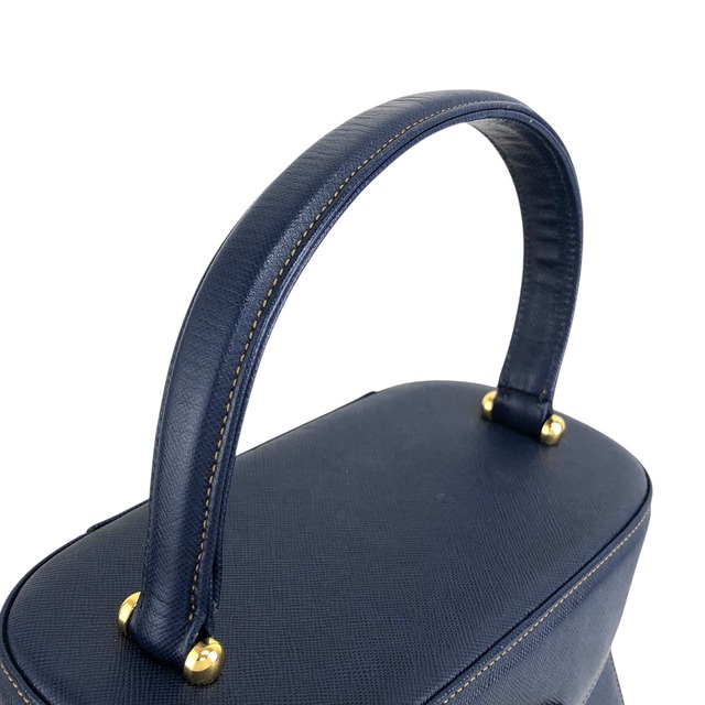 VALENTINO GARAVANI ヴァレンティノガラヴァーニ ハンドバッグ ブルー メダル レザ トップハンドル vintage ヴィンテージ オールド d5kjkj