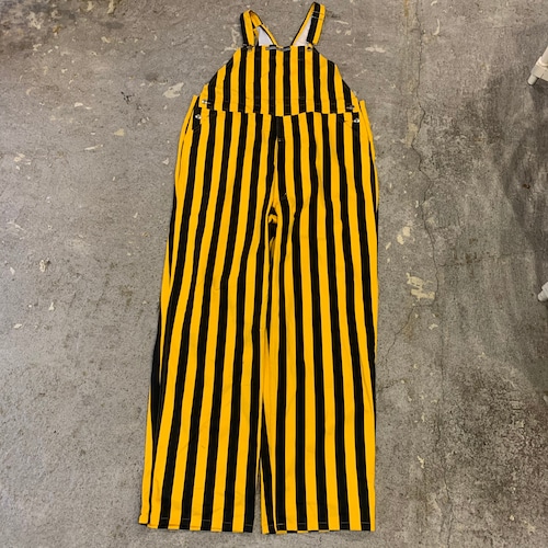 old GAME BIBS stripe overall