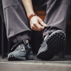 Thick-soled All Black Trainer Sneakers / シックソール オールブラック レトロ トレーナー スニーカー