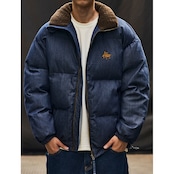 【暖かさUP】BUILTTOLAST デニム刺繍 中綿ジャケット T1356