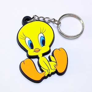 送料無料! ★ラバーキーホルダー★〘273〙 【トゥイーティー (Tweety Bird) 】 ルーニー・テューンズ 〘273〙 〚アメリカン雑貨 アメトイ〛