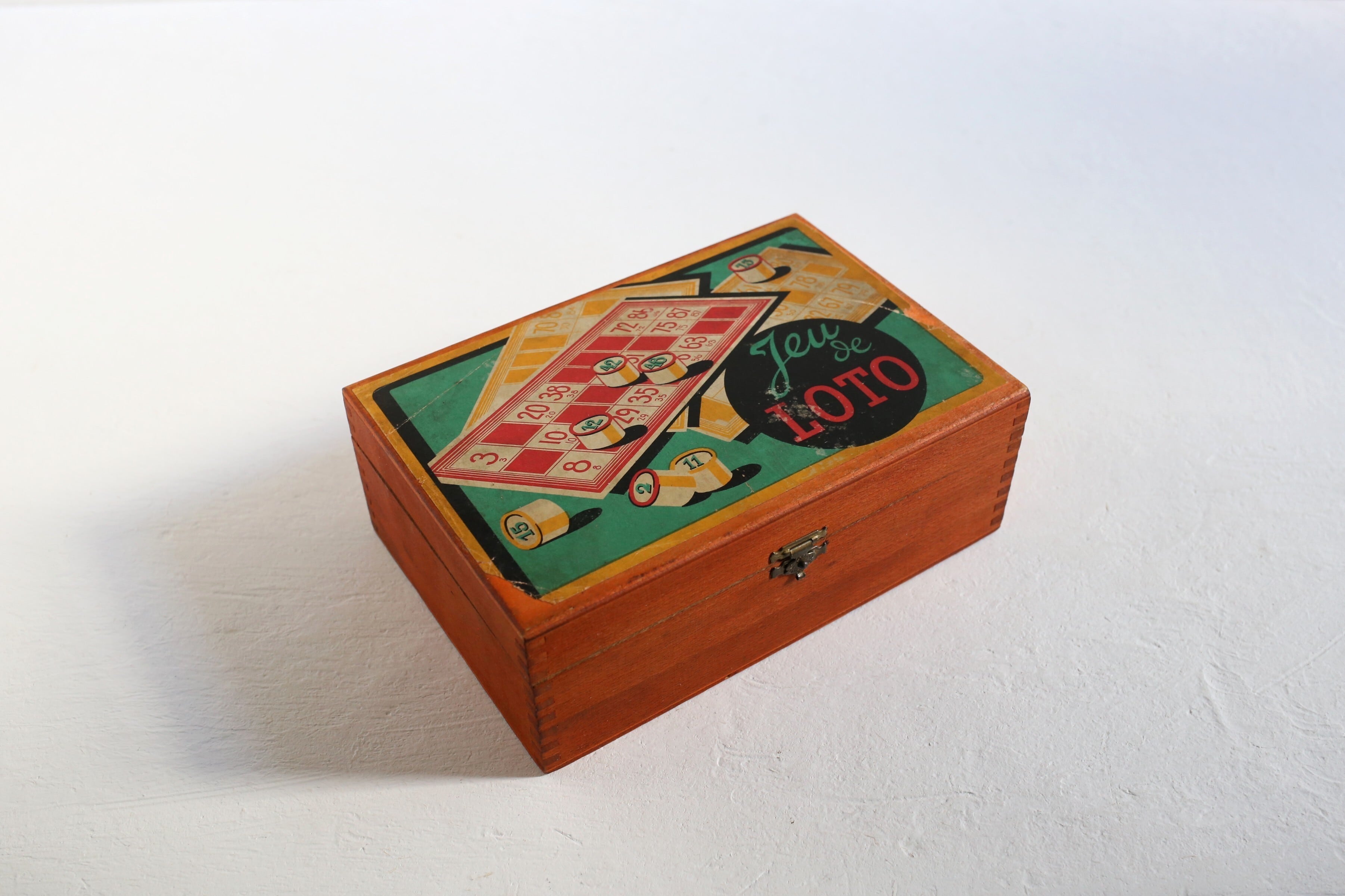 フランス アンティーク ヴィンテージ 木箱 『Jeu de LOTO』N-06641